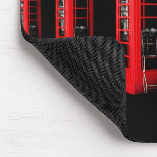 Rote Telefonbox Mousepad (Ecke)