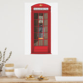 Rote Telefonbox Poster (Küche)