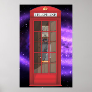 Rote Telefonbox Poster
