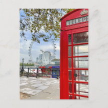 Rote Telefonbox, Westminster, London UK Postcard