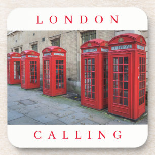 Rote Telefonboxen in London - Untersetzer