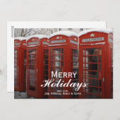 Rote Telefone bei Big Ben Feiertagskarte (Vorne/Hinten)