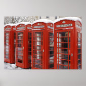 Rote Telefone bei Big Ben Poster (Vorne)