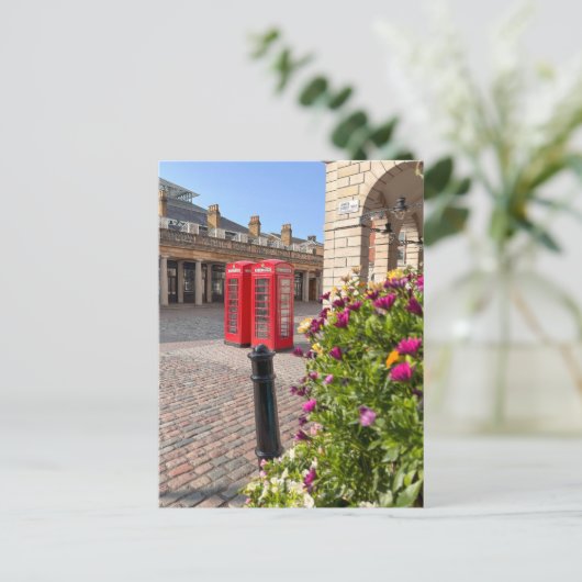 Rote Telefone, Covent Garden, London UK Postcard Postkarte (Stehend Vorderseite)