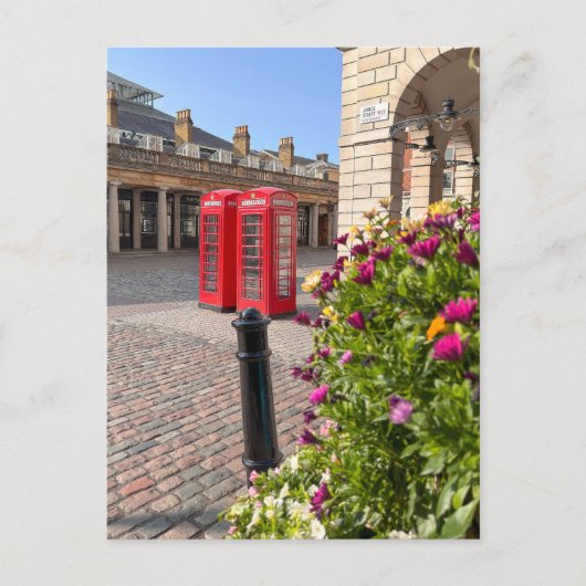 Rote Telefone, Covent Garden, London UK Postcard Postkarte (Vorderseite)