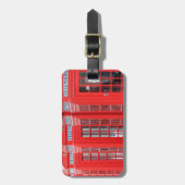 Rote Telefonkabinen von London Gepäckanhänger (Vorderseite vertikal)