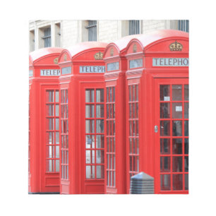 Rote Telefonkabinen von London Notizblock