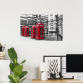 Rote Telefonkästen Poster (Heimbüro)