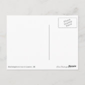 Rote Telefonzelle, britisch, weiße Postkarte (Rückseite)