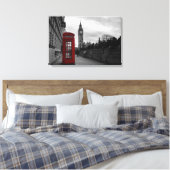 Rote Telefonzelle in der Londoner Leinwand (Insitu (Schlafzimmer))