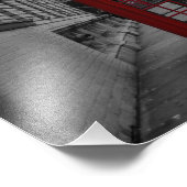 Rote Telefonzelle in London - Foto drucken (Ecke)