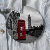 Rote Telefonzelle in London-Knopf Button (Beispiel)