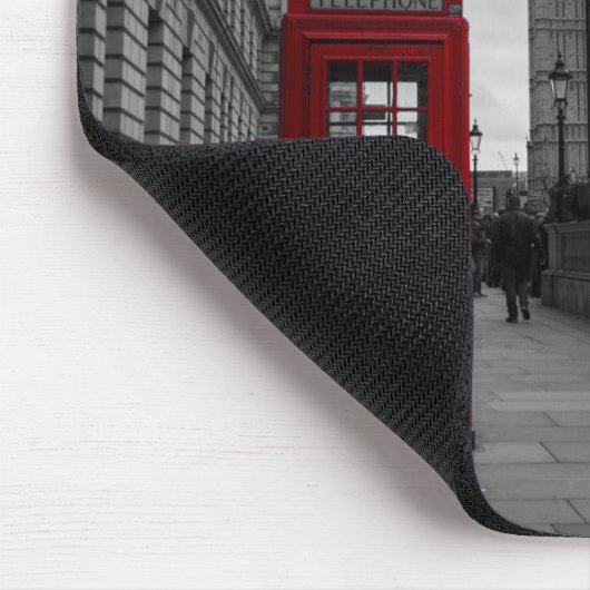 Rote Telefonzelle in London mousepad (Ecke)