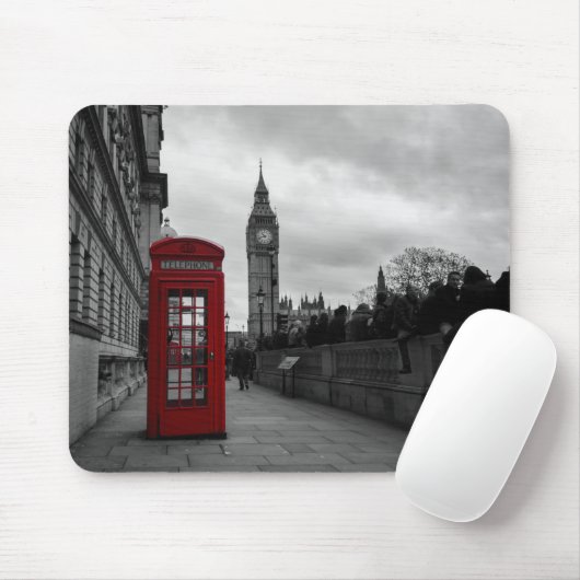 Rote Telefonzelle in London mousepad (Mit Mouse)
