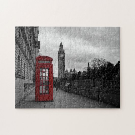 Rote Telefonzelle in Puzzlen Londons Puzzle (Horizontal)