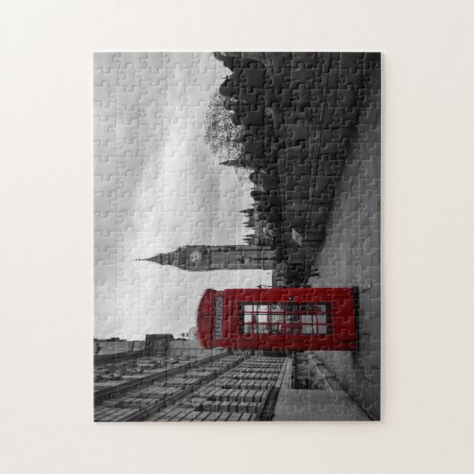Rote Telefonzelle in Puzzlen Londons Puzzle (Vertikal)