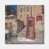 Rote Telefonzelle in Valletta Malta Magnet (Vorne)