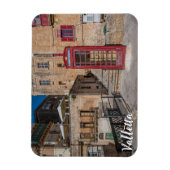Rote Telefonzelle in Valletta Malta Magnet (Vertikal)