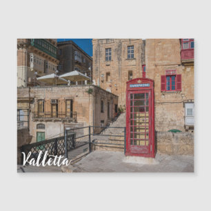 Rote Telefonzelle in Valletta Malta Magnetkarte
