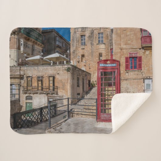 Rote Telefonzelle in Valletta Malta Sherpadecke (Vorderseite (Horizontal))