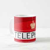 Rote Telefonzelle - klassische britische Tasse (Vorderseite Links)