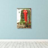 Rote Telefonzelle Leinwanddruck (Insitu (Holzboden))