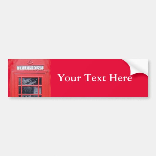 Rote Telefonzelle Londons Autoaufkleber (Vorne)