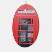 Rote Telefonzelle Londons Keramik Ornament (Links)