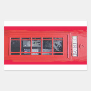 Rote Telefonzelle Londons Rechteckiger Aufkleber