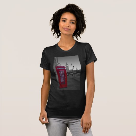 Rote Telefonzelle Londons T-Shirt (Vorne ganz)