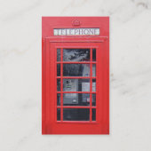 Rote Telefonzelle Londons Visitenkarte (Rückseite)