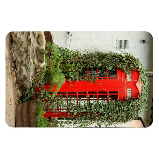 Rote Telefonzelle Magnet (Horizontal)