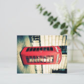 rote Telefonzelle Postkarte (Stehend Vorderseite)