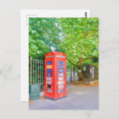 Rote Telefonzelle, Regents sq, London UK Postcard Postkarte (Vorne/Hinten)