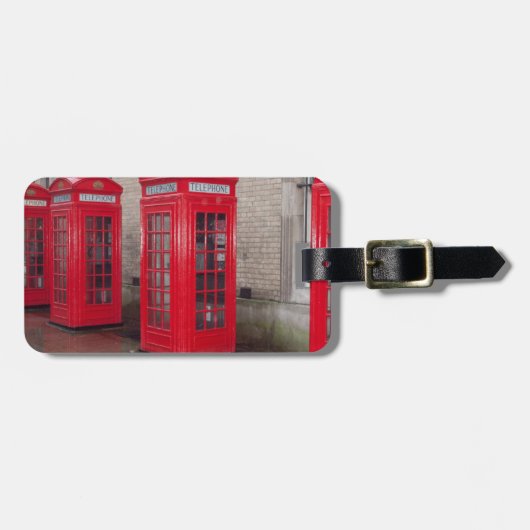 rote Telefonzellen Gepäckanhänger (Vorderseite horizontal)