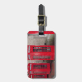 rote Telefonzellen Gepäckanhänger (Vorderseite vertikal)