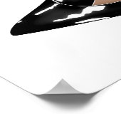 Rote Tellerstilettos Schuhe, schwarze High Heels Poster (Ecke)