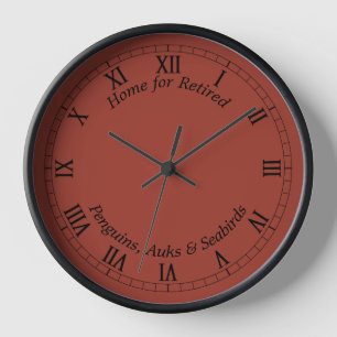 Rote Terracotta-Farbe mit benutzerdefinierbarem Te Uhr