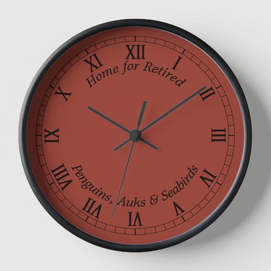 Rote Terracotta-Farbe mit benutzerdefinierbarem Te Uhr (Vorderseite)