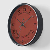 Rote Terracotta-Farbe mit benutzerdefinierbarem Te Uhr (Winkel)