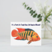 Rote Terrorcichlid-Einladung Einladung (Stehend Vorderseite)
