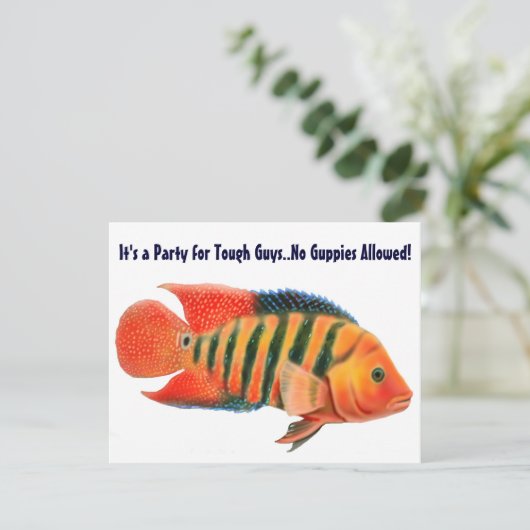 Rote Terrorcichlid-Einladung Einladung (Stehend Vorderseite)