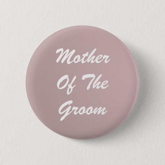 Rote Text Mutter des Bräutigams Pinback-Button Button (Vorderseite)
