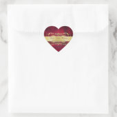 Rote Textur Herz Cupcake Backen Etikett Aufkleber (Tasche)