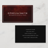 Rote Textur | Klassischer weißer Grenzübergang Visitenkarte (Vorne/Hinten)