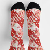 Rote Texturen Socken (Oben)