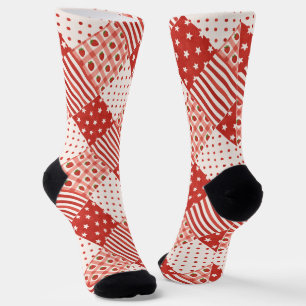 Rote Texturen Socken