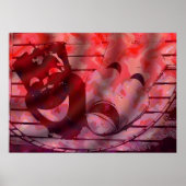 Rote Theatermasken Poster (Vorne)