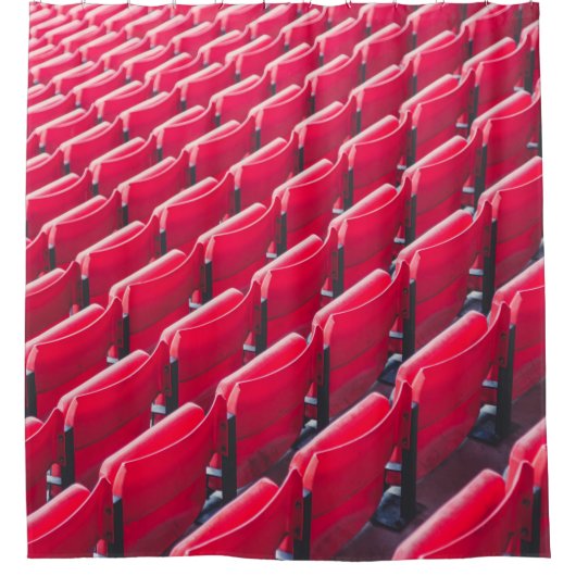 Rote Theaterstühle Duschvorhang (Vorderseite)