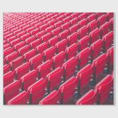 Rote Theaterstühle Geschenkpapier (Flach)